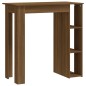 vidaXL Bartisch mit Regal Braun Eiche 102x50x103,5 cm Holzwerkstoff vidaXL Bartisch mit Regal Braun Eiche 102x50x103,5 cm Holzwerkstoff