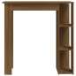vidaXL Bartisch mit Regal Braun Eiche 102x50x103,5 cm Holzwerkstoff vidaXL Bartisch mit Regal Braun Eiche 102x50x103,5 cm Holzwerkstoff