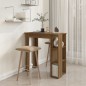 vidaXL Bartisch mit Regal Braun Eiche 102x50x103,5 cm Holzwerkstoff vidaXL Bartisch mit Regal Braun Eiche 102x50x103,5 cm Holzwerkstoff
