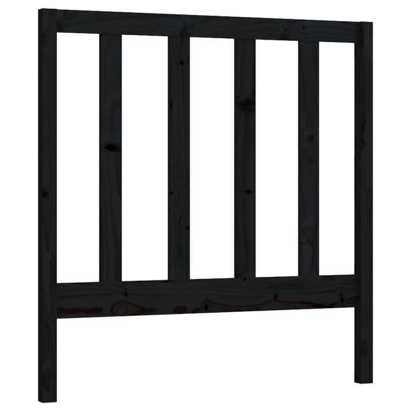 vidaXL Kopfteil Schwarz 81x4x100 cm Massivholz Kiefer vidaXL Kopfteil Schwarz 81x4x100 cm Massivholz Kiefer