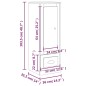 vidaXL Highboard Betongrau 36x35,5x103,5 cm Holzwerkstoff vidaXL Highboard Betongrau 36x35,5x103,5 cm Holzwerkstoff