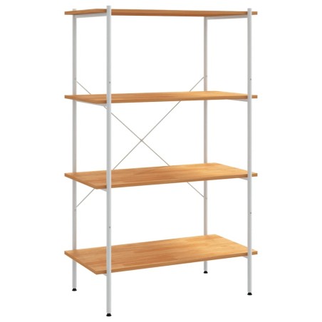 vidaXL Regal mit 4 Böden Weiß und Eiche-Optik 80x40x130 cm