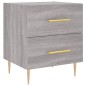 vidaXL Nachttisch Grau Sonoma 40x35x47,5 cm Holzwerkstoff vidaXL Nachttisch Grau Sonoma 40x35x47,5 cm Holzwerkstoff