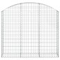 vidaXL Gabione mit Hochbogen 150x30x120/140 cm Verzinktes Eisen vidaXL Gabione mit Hochbogen 150x30x120/140 cm Verzinktes Eisen