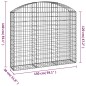 vidaXL Gabione mit Hochbogen 150x30x120/140 cm Verzinktes Eisen vidaXL Gabione mit Hochbogen 150x30x120/140 cm Verzinktes Eisen