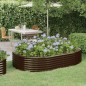 vidaXL Hochbeet Pulverbeschichteter Stahl 214x140x36 cm Braun vidaXL Hochbeet Pulverbeschichteter Stahl 214x140x36 cm Braun