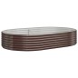 vidaXL Hochbeet Pulverbeschichteter Stahl 214x140x36 cm Braun vidaXL Hochbeet Pulverbeschichteter Stahl 214x140x36 cm Braun