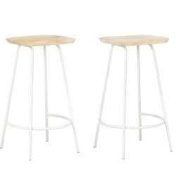 vidaXL Barhocker 2 Stk. Mango Massivholz