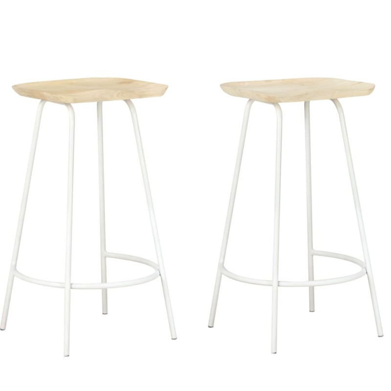 vidaXL Barhocker 2 Stk. Mango Massivholz vidaXL Barhocker 2 Stk. Mango Massivholz