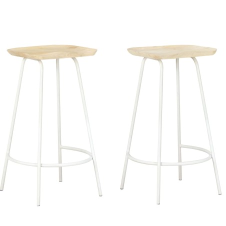 vidaXL Barhocker 2 Stk. Mango Massivholz