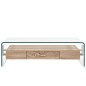 vidaXL Couchtisch Transparent 98×45×31 cm Hartglas vidaXL Couchtisch Transparent 98×45×31 cm Hartglas