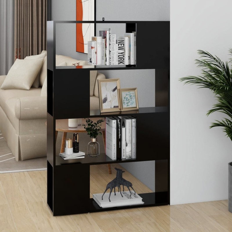 vidaXL Bücherregal Raumteiler Schwarz 80x24x124,5 cm Holzwerkstoff vidaXL Bücherregal Raumteiler Schwarz 80x24x124,5 cm Holzwerkstoff