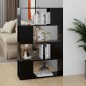 vidaXL Bücherregal Raumteiler Schwarz 80x24x124,5 cm Holzwerkstoff vidaXL Bücherregal Raumteiler Schwarz 80x24x124,5 cm Holzwerkstoff