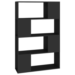 vidaXL Bücherregal Raumteiler Schwarz 80x24x124,5 cm Holzwerkstoff