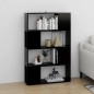 vidaXL Bücherregal Raumteiler Schwarz 80x24x124,5 cm Holzwerkstoff vidaXL Bücherregal Raumteiler Schwarz 80x24x124,5 cm Holzwerkstoff