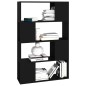 vidaXL Bücherregal Raumteiler Schwarz 80x24x124,5 cm Holzwerkstoff vidaXL Bücherregal Raumteiler Schwarz 80x24x124,5 cm Holzwerkstoff