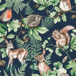Kids at Home Tapete Woodland Animals Blau