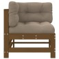 vidaXL Ecksofa mit Kissen Honigbraun Massivholz Kiefer vidaXL Ecksofa mit Kissen Honigbraun Massivholz Kiefer