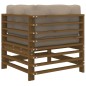 vidaXL Ecksofa mit Kissen Honigbraun Massivholz Kiefer vidaXL Ecksofa mit Kissen Honigbraun Massivholz Kiefer