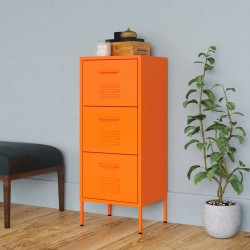 vidaXL Lagerschrank Orange 42,5x35x101,5 cm Stahl    