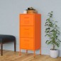 vidaXL Lagerschrank Orange 42,5x35x101,5 cm Stahl vidaXL Lagerschrank Orange 42,5x35x101,5 cm Stahl