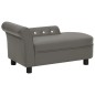 vidaXL Hundesofa Grau 83x45x42 cm Kunstleder vidaXL Hundesofa Grau 83x45x42 cm Kunstleder