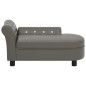 vidaXL Hundesofa Grau 83x45x42 cm Kunstleder vidaXL Hundesofa Grau 83x45x42 cm Kunstleder
