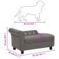 vidaXL Hundesofa Grau 83x45x42 cm Kunstleder vidaXL Hundesofa Grau 83x45x42 cm Kunstleder