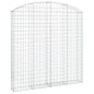 vidaXL Gabione mit Hochbogen 200x30x200/220 cm Verzinktes Eisen vidaXL Gabione mit Hochbogen 200x30x200/220 cm Verzinktes Eisen