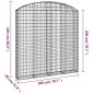 vidaXL Gabione mit Hochbogen 200x30x200/220 cm Verzinktes Eisen vidaXL Gabione mit Hochbogen 200x30x200/220 cm Verzinktes Eisen