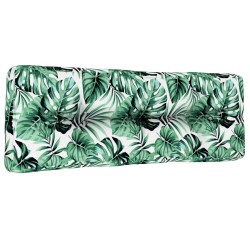 vidaXL Palettenkissen Blattmuster 120x40x12 cm Stoff