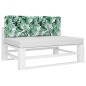 vidaXL Palettenkissen Blattmuster 120x40x12 cm Stoff vidaXL Palettenkissen Blattmuster 120x40x12 cm Stoff