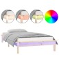 vidaXL Massivholzbett mit LEDs 90x190 cm vidaXL Massivholzbett mit LEDs 90x190 cm
