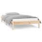 vidaXL Massivholzbett mit LEDs 90x190 cm vidaXL Massivholzbett mit LEDs 90x190 cm