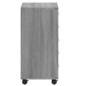 vidaXL Schubladenschrank mit Rollen Grau Sonoma Holzwerkstoff vidaXL Schubladenschrank mit Rollen Grau Sonoma Holzwerkstoff