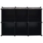 vidaXL Regalsystem Würfel-Regal mit 6 Fächern Schwarz vidaXL Regalsystem Würfel-Regal mit 6 Fächern Schwarz
