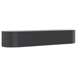 vidaXL Hochbeet Pulverbeschichteter Stahl 396x100x68 cm Anthrazit