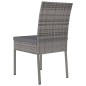 Garten-Essstühle 2 Stk. Poly Rattan Grau Garten-Essstühle 2 Stk. Poly Rattan Grau