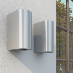 vidaXL Außenwandlampe 2 Stk Leuchtet nach oben und unten