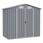 vidaXL Gerätehaus Grau 205x129x183 cm Verzinkter Stahl vidaXL Gerätehaus Grau 205x129x183 cm Verzinkter Stahl