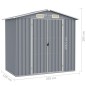 vidaXL Gerätehaus Grau 205x129x183 cm Verzinkter Stahl vidaXL Gerätehaus Grau 205x129x183 cm Verzinkter Stahl