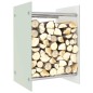 vidaXL Brennholzregal Weiß 40 x 35 x 60 cm Glas vidaXL Brennholzregal Weiß 40 x 35 x 60 cm Glas