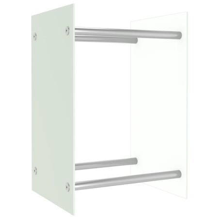 vidaXL Brennholzregal Weiß 40 x 35 x 60 cm Glas