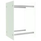 vidaXL Brennholzregal Weiß 40 x 35 x 60 cm Glas vidaXL Brennholzregal Weiß 40 x 35 x 60 cm Glas