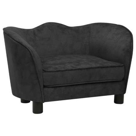 vidaXL Hundesofa Schwarz 66x43x40 cm Plüsch