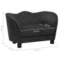 vidaXL Hundesofa Schwarz 66x43x40 cm Plüsch vidaXL Hundesofa Schwarz 66x43x40 cm Plüsch