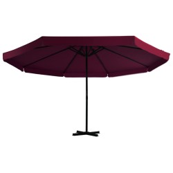 vidaXL Sonnenschirm mit Aluminium-Mast 500 cm Bordeauxrot 