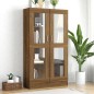 vidaXL Vitrinenschrank Braun Eiche-Optik 82,5x30,5x150cm Holzwerkstoff vidaXL Vitrinenschrank Braun Eiche-Optik 82,5x30,5x150cm Holzwerkstoff