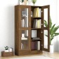vidaXL Vitrinenschrank Braun Eiche-Optik 82,5x30,5x150cm Holzwerkstoff vidaXL Vitrinenschrank Braun Eiche-Optik 82,5x30,5x150cm Holzwerkstoff