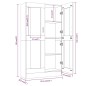 vidaXL Vitrinenschrank Braun Eiche-Optik 82,5x30,5x150cm Holzwerkstoff vidaXL Vitrinenschrank Braun Eiche-Optik 82,5x30,5x150cm Holzwerkstoff